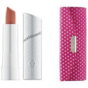 bareMinerals Lipstick Nude Peach with Pink Polka Dot Case in box